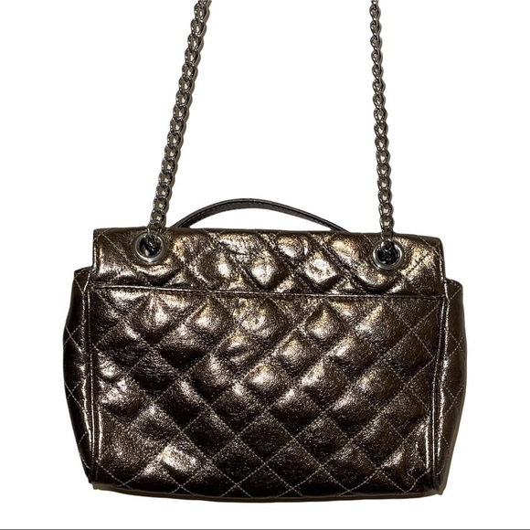 Michael Kors Vivianne Quilted Leather Crossbody Shoulder Bag Chain Strap - Picture 3 of 6